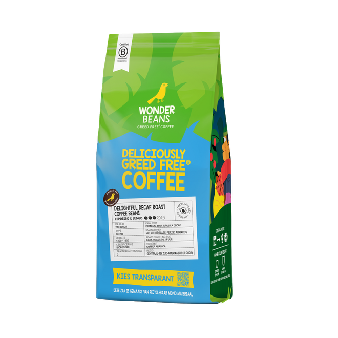 Koffiebonen - Delightful Decaf - 250 gram